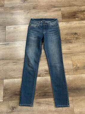 Faded Glory Embroidered Rhinestone Embellished Skinny Jeans Size 4A